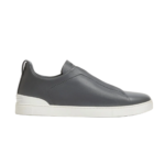 Zegna DARK GREY TRIPLE STITCH™ SECONDSKIN SNEAKERS