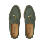 Loro Piana Summer Charms Walk Loafer Suede Green Lagoon (518W) - Image 5