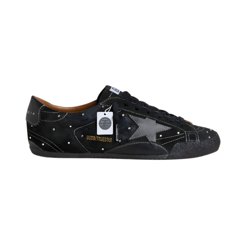 1_226e6449-03a8-4580-9003-597507c7a7b6 Golden Goose True-Star in black suede with Swarovski crystals - Image 1
