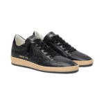 Golden Goose Ball Star in black nappa with black glitter star and suede heel tab(women) - Image 2