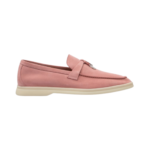 Loro Piana Summer Walk Pink Suede Slippers