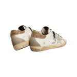 Golden Goose white leather Super-Star with glittery heel tab(Women's) - Image 3