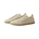 Zegna Triple Stitch™ Espadrilles - Off White Linen Blend and Leather - Image 2