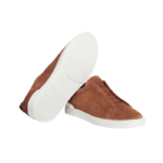 ZEGNA TOBACCO SUEDE TRIPLE STITCH™ SNEAKERS - Image 4