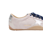 Golden Goos True-Star in pastel pink suede with silver star and heel tab(Women's) - Image 2