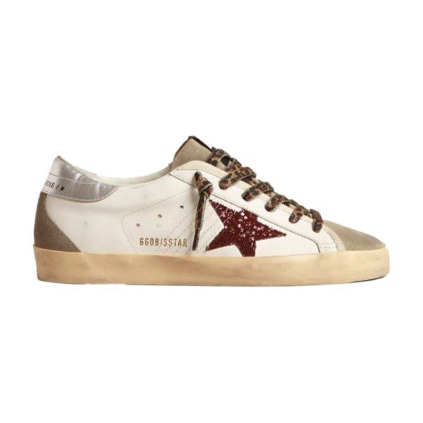 Golden Goose White Grey Red Glitter Women’s Shoes