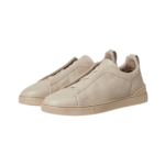 ZEGNA BEIGE DEERSKIN TRIPLE STITCH™ SNEAKERS - Image 2