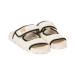 Miu Miu - Crochet Knit Ivory / Black Sandals - Image 2