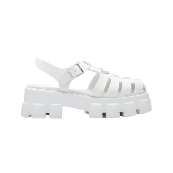 Prada Rubber Monolith sandals White