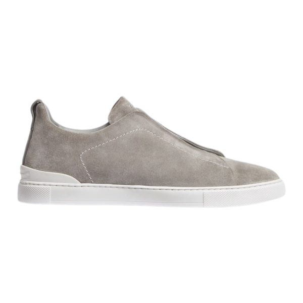 ‘Zegna Grey Mélange Suede Triple Stitch™ Sneakers
