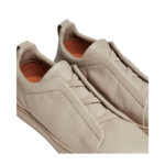 ZEGNA BEIGE DEERSKIN TRIPLE STITCH™ SNEAKERS - Image 3