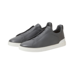 Zegna DARK GREY TRIPLE STITCH™ SECONDSKIN SNEAKERS - Image 2