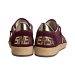 Golden Goose Ball Star in burgundy suede with crystal star and metallic leather heel tab(women) - Image 4