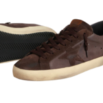 Golden Goose Super-Star LTD in brown nubuck with suede star and purple leather heel tab(Men) - Image 2