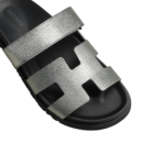 Hermès Chypre Sandals 'Gris Argenté' - Image 4