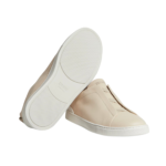 Zegna LIGHT BEIGE TRIPLE STITCH™ SECONDSKIN SNEAKERS - Image 3