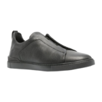 ‘Zegna Triple Stitch Sneakers Black - Image 2