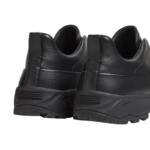 Zegna - Triple Stitch Monte Grained Calf Leather Black Slip On Sneakers - Image 3
