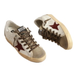 Golden Goose White Grey Red Glitter Women’s Shoes - Image 2
