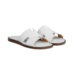 Hermes Izmir Sandal Blanc Smooth Calfskin Leather - Image 3