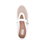 Alaïa Buckle Ballet Flats | White - Image 3