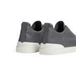 Zegna DARK GREY TRIPLE STITCH™ SECONDSKIN SNEAKERS - Image 5