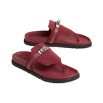 Hermès Empire Sandal - Rose /Lie de Vin - Image 2