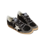 Golden Goose Ball Star in glitter with leather star and metallic leather heel tab(Women's) - Image 3