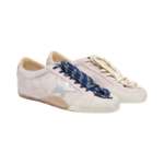 Golden Goos True-Star in pastel pink suede with silver star and heel tab(Women's) - Image 5