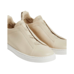 Zegna LIGHT BEIGE TRIPLE STITCH™ SECONDSKIN SNEAKERS - Image 4