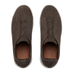 Zegna Brown Suede Triple Stitch™ Sneakers - Image 3