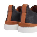 BLACK DEERSKIN TRIPLE STITCH™ SNEAKERS Black - Image 5