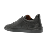 ‘Zegna Triple Stitch Sneakers Black - Image 3