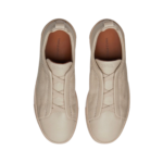 ZEGNA BEIGE DEERSKIN TRIPLE STITCH™ SNEAKERS - Image 5