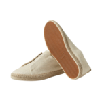 Zegna Triple Stitch™ Espadrilles - Off White Linen Blend and Leather - Image 3