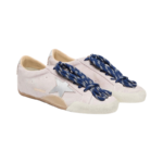 Golden Goos True-Star in pastel pink suede with silver star and heel tab(Women's) - Image 3