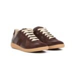 Maison Margiela - Replica leather and suede sneakers - brown - Image 2