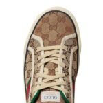 Gucci - Tennis 1977 GG Canvas Beige / Ebony Low Top Sneakers - Image 4