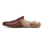 Gucci Burgundy Princetown Loafers - Image 4