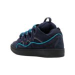 Lanvin ‘Curb’ suede and leather Sneakers in Navy - Image 2