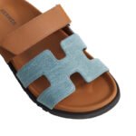 Hermes Chypre Sandal Bicolor/Denim - Image 4