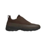 Zegna – Triple Stitch Monte Grained Calf Leather Brown Slip On Sneakers